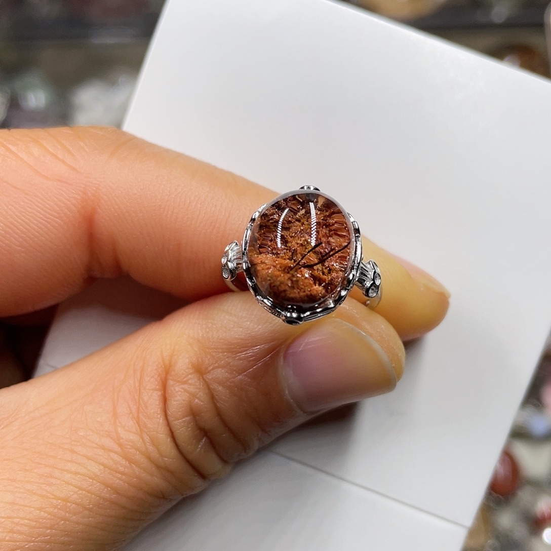 【闪购商品】水晶珠宝半成品银S925镶嵌戒指
