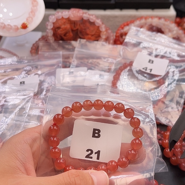 南红玛瑙未镶嵌多样性发货默认微瑕称重8mm