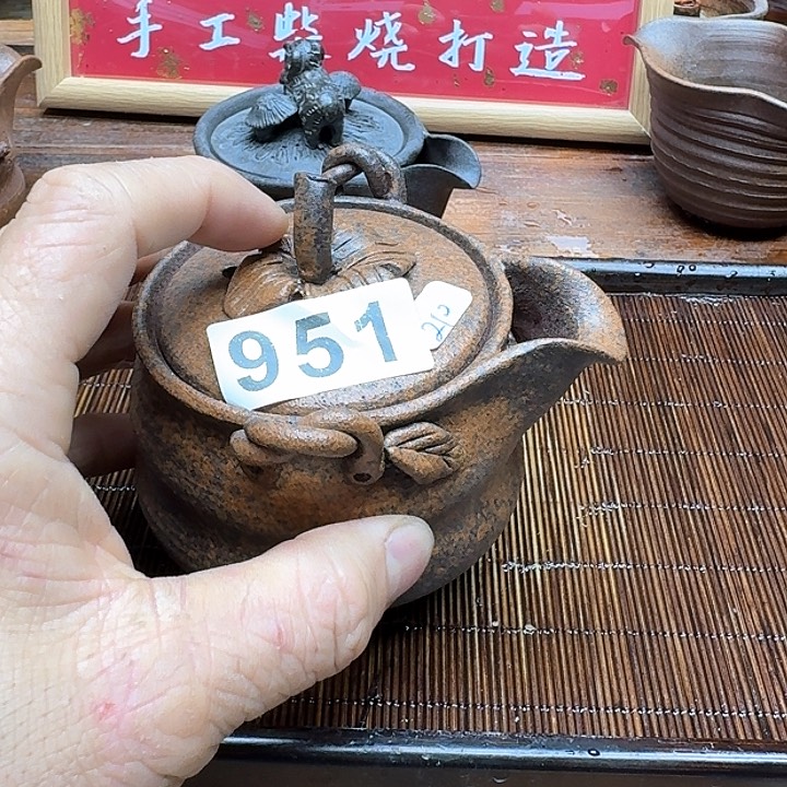 纯手工制作粗陶茶具