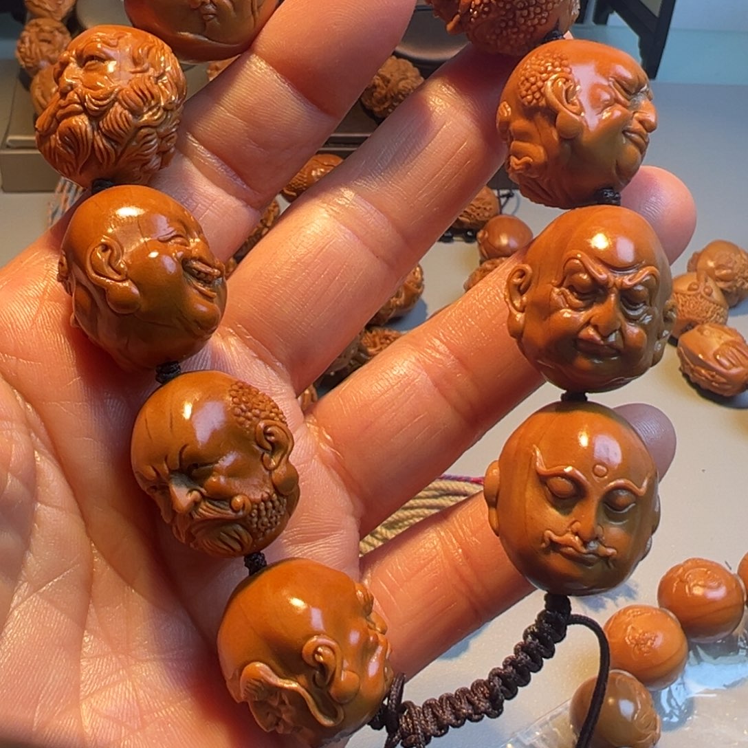 橄榄核手串/手链枫**博十八罗汉头