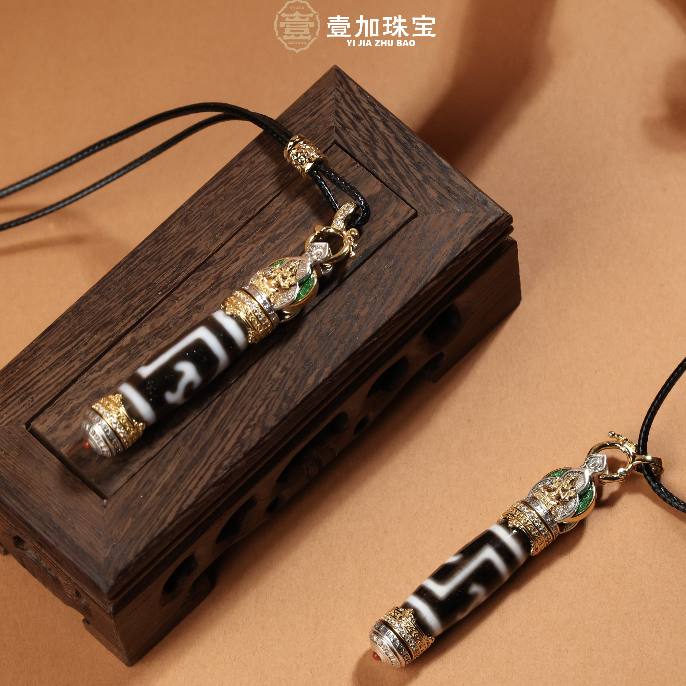 壹加师姐|手工设计银镶度母玛瑙项链多样性发一0265V