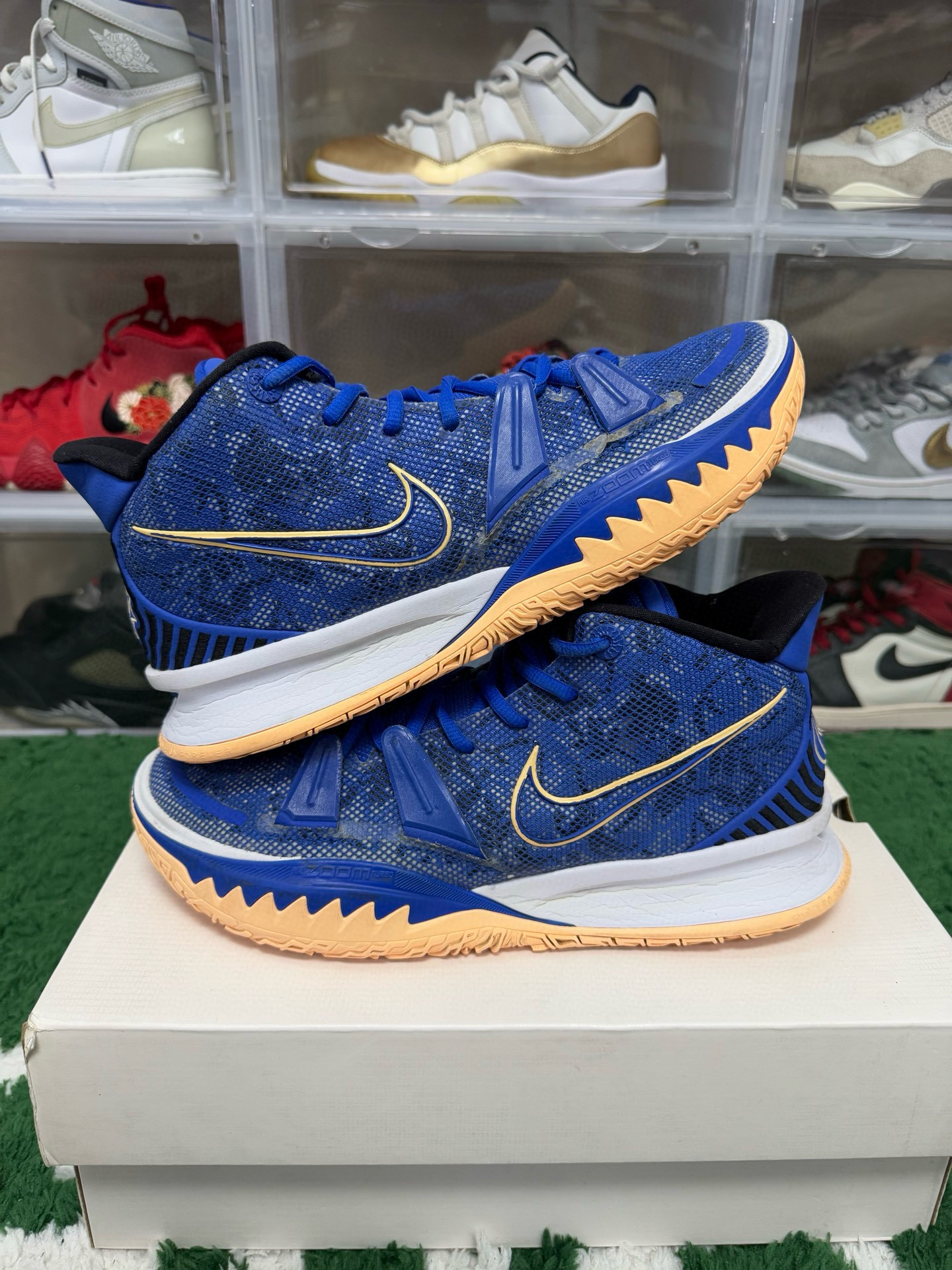 90新 maje 44.5码/欧文7宝蓝篮球鞋/二手正品/鞋帮磨损修复
