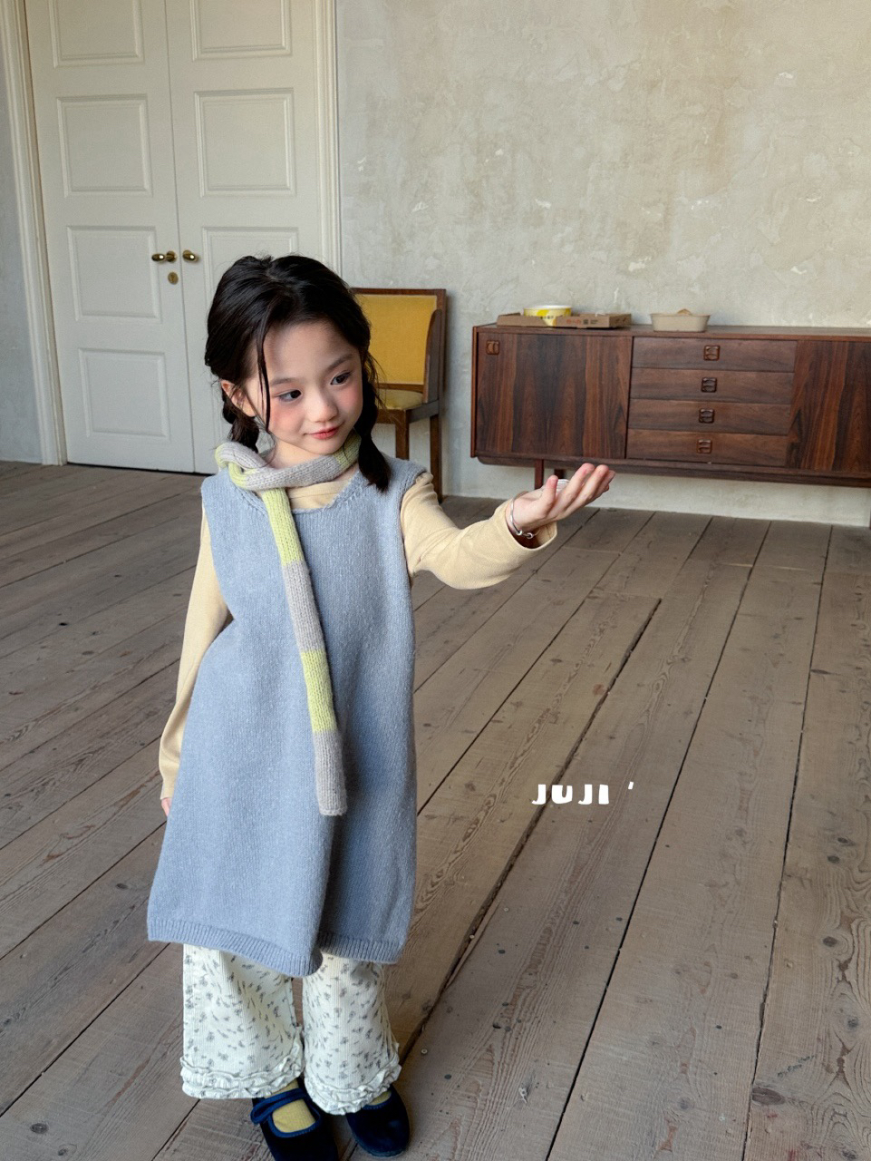 （689）女童洋气碎花宽松休闲长裤田园小清新风格春秋款