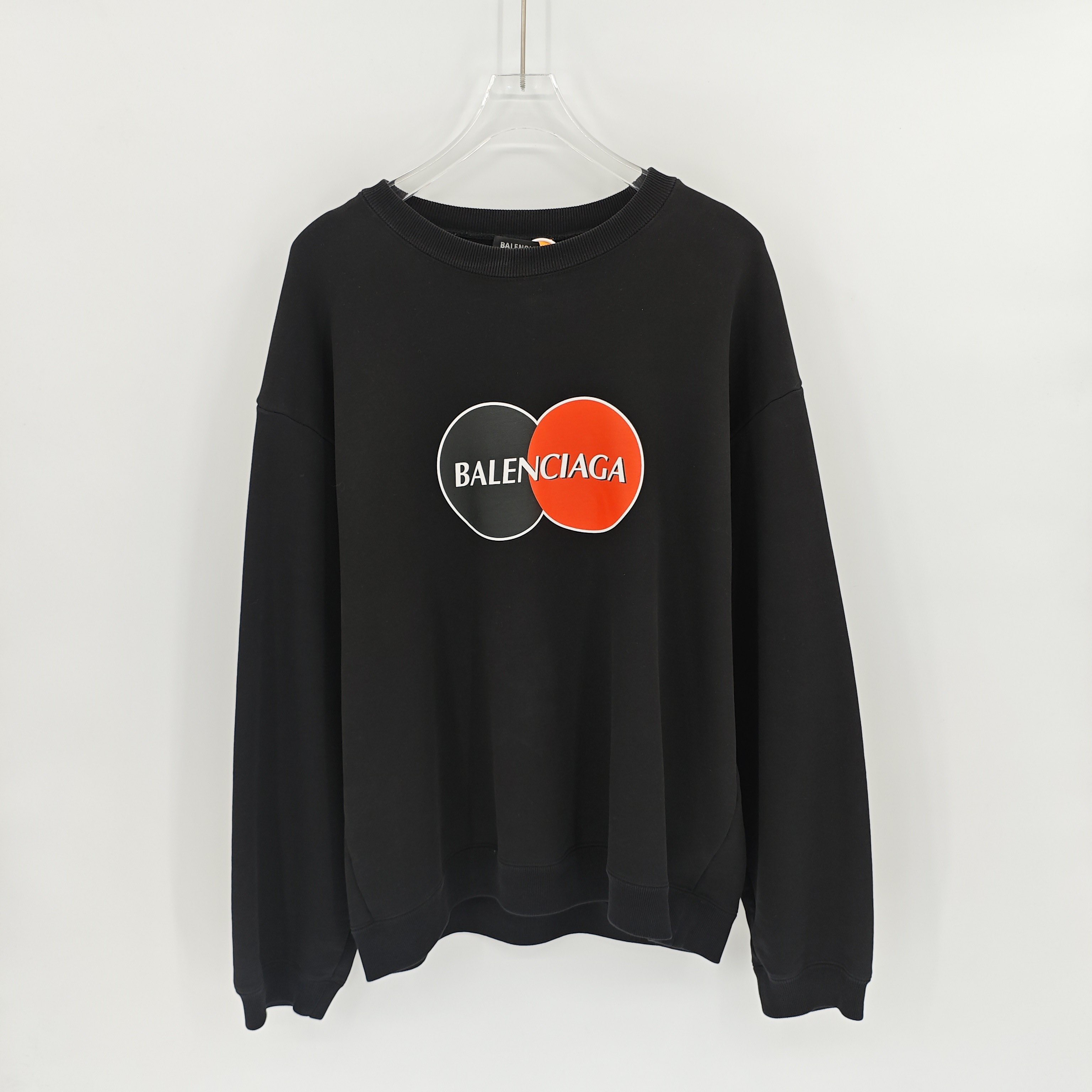 99新 Balenciaga/巴黎世家 万事达字母图案印花卫衣/XL码/Sw24443