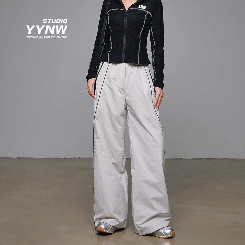 2025春夏季运动速干休闲裤女阔腿降落伞街头爵士舞户外嘻哈hiphop