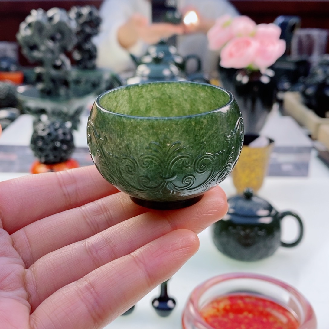 和田玉（青玉）挂件未镶嵌