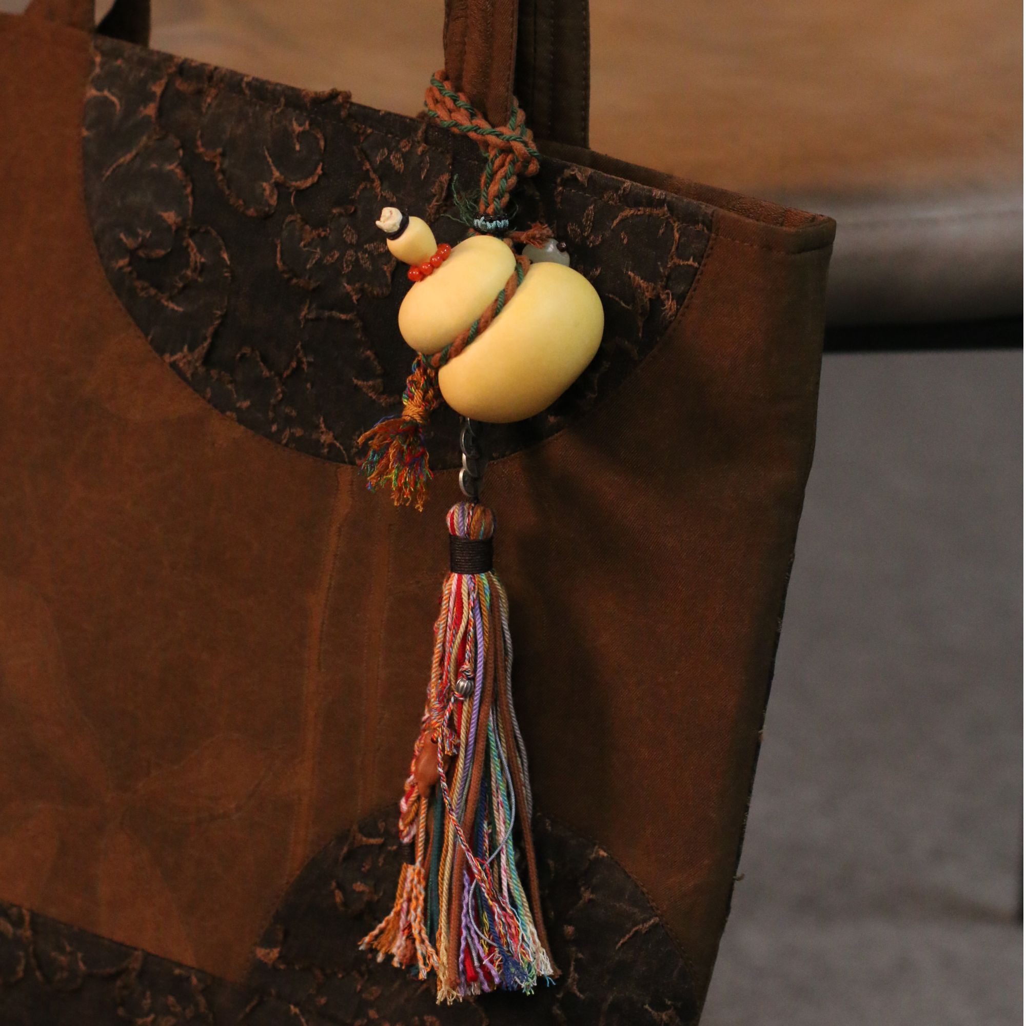 【知艺山房】【葫芦】五帝钱挂件（大小形状随机）（慢蓝S1941）