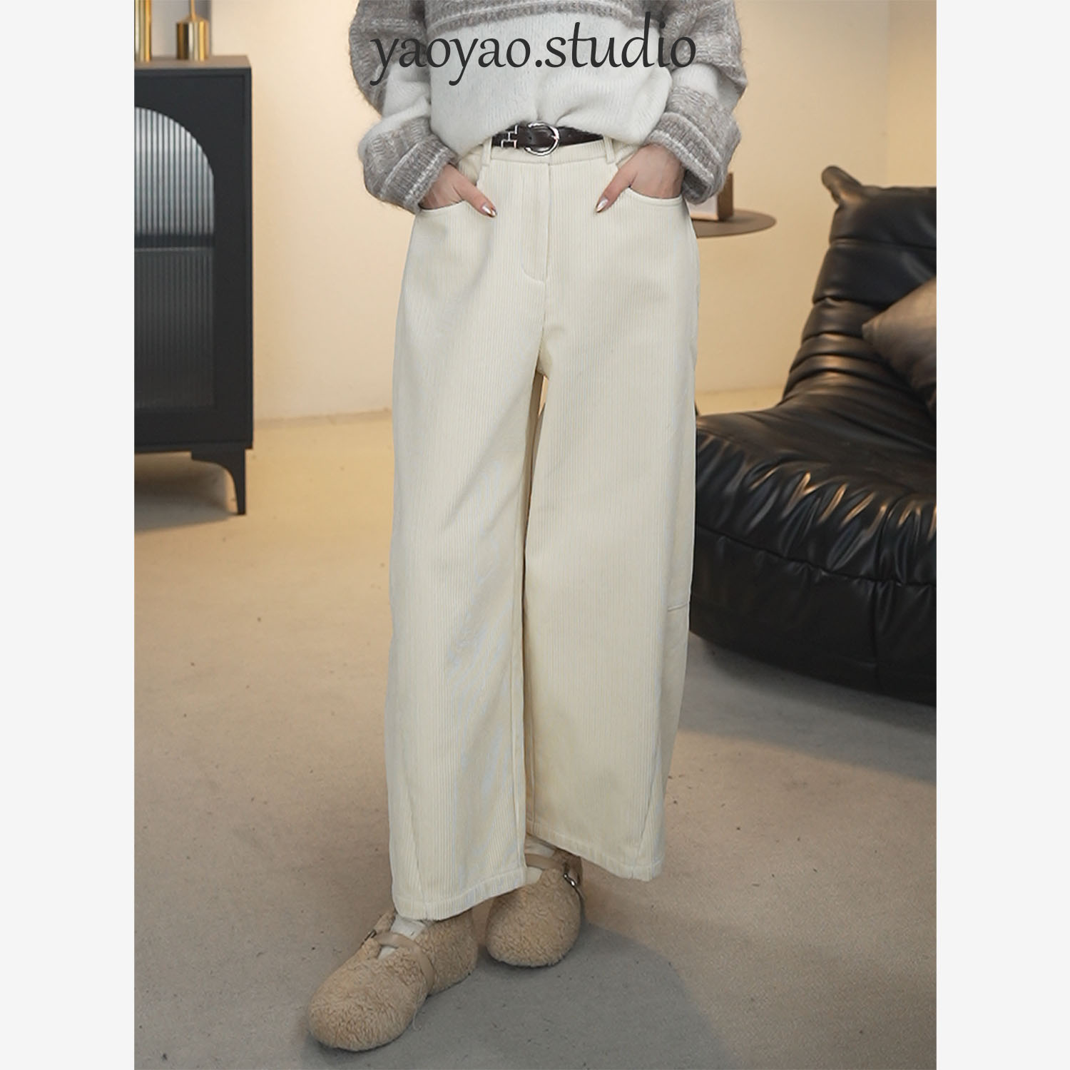 【瑶瑶】秋冬新款上新时尚休闲百搭减龄加厚休闲裤YY12940