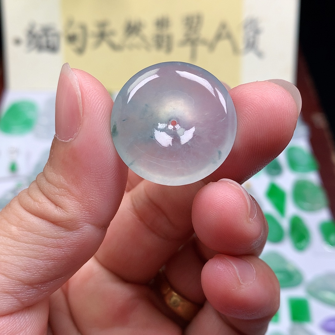 翡翠散珠缅甸天然A货翡翠冰种平安扣