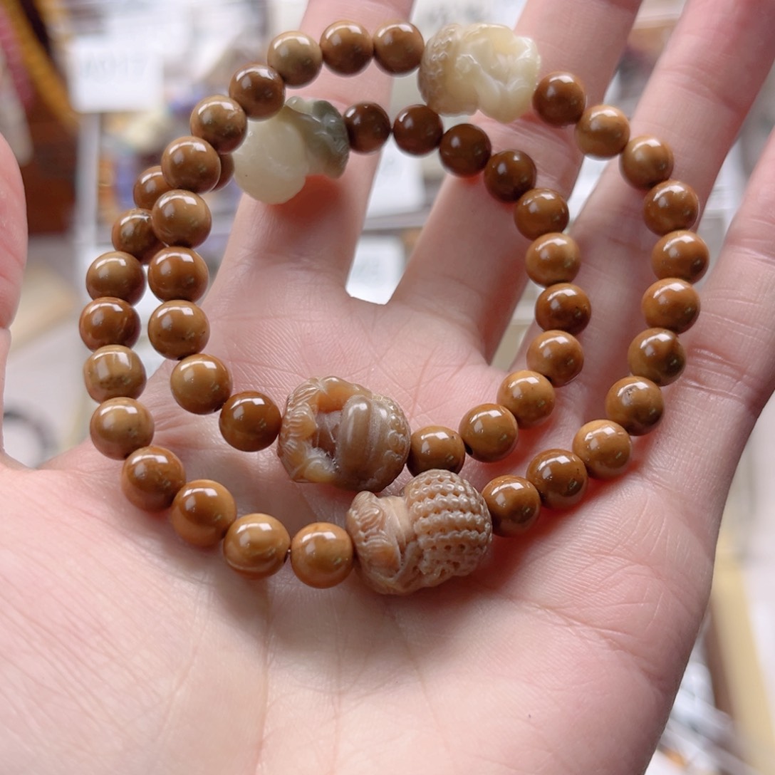 白玉菩提吊坠白玉菩提库克四不