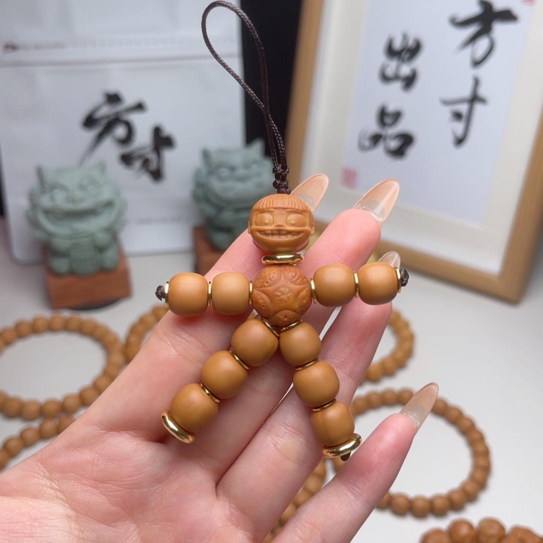 猴头核桃把件哪吒小人