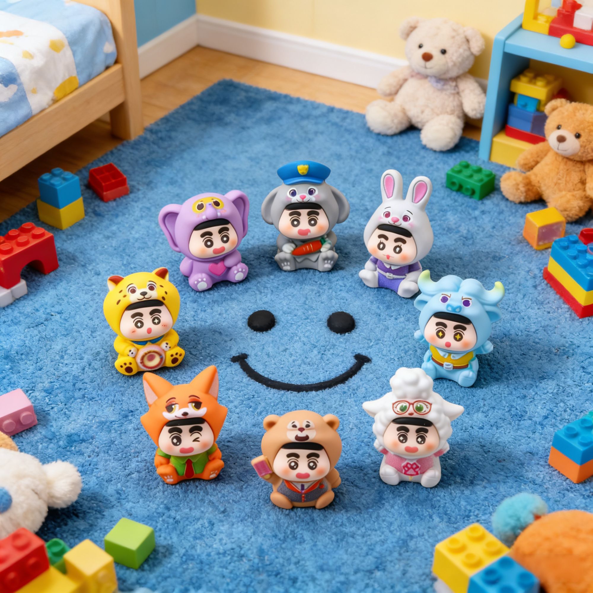 【直播拆】】动物城小新新树脂diy饰品桌面小摆件