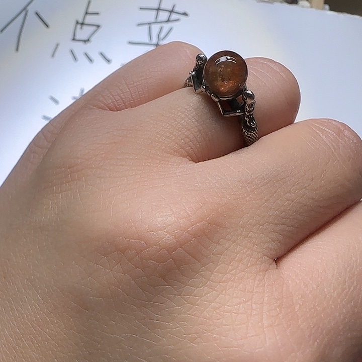 水晶戒指银S925镶嵌