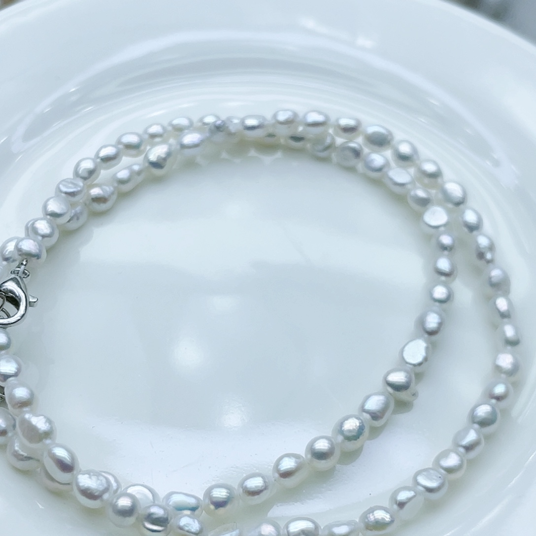 淡水珍珠颈饰钛钢