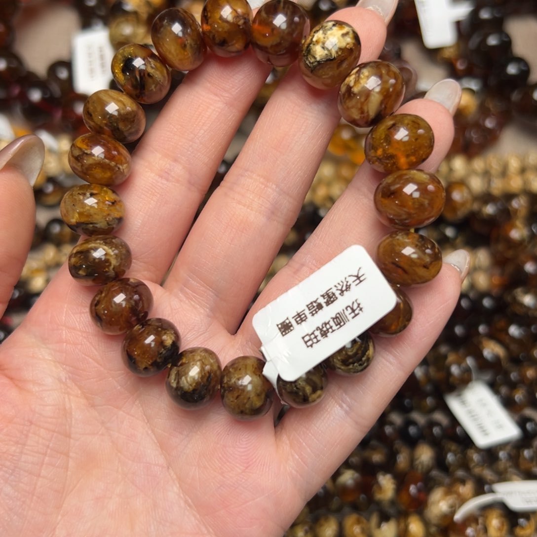 琥珀手链未镶嵌星*⭐抚顺琥珀蜜蜡