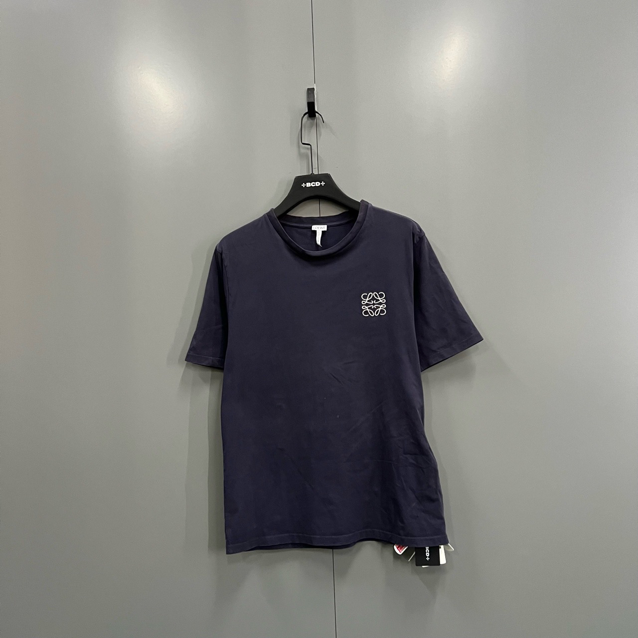 95新 LOEWE/罗意威 （bb）刺绣logo圆领短袖 L码/3300/fg203696