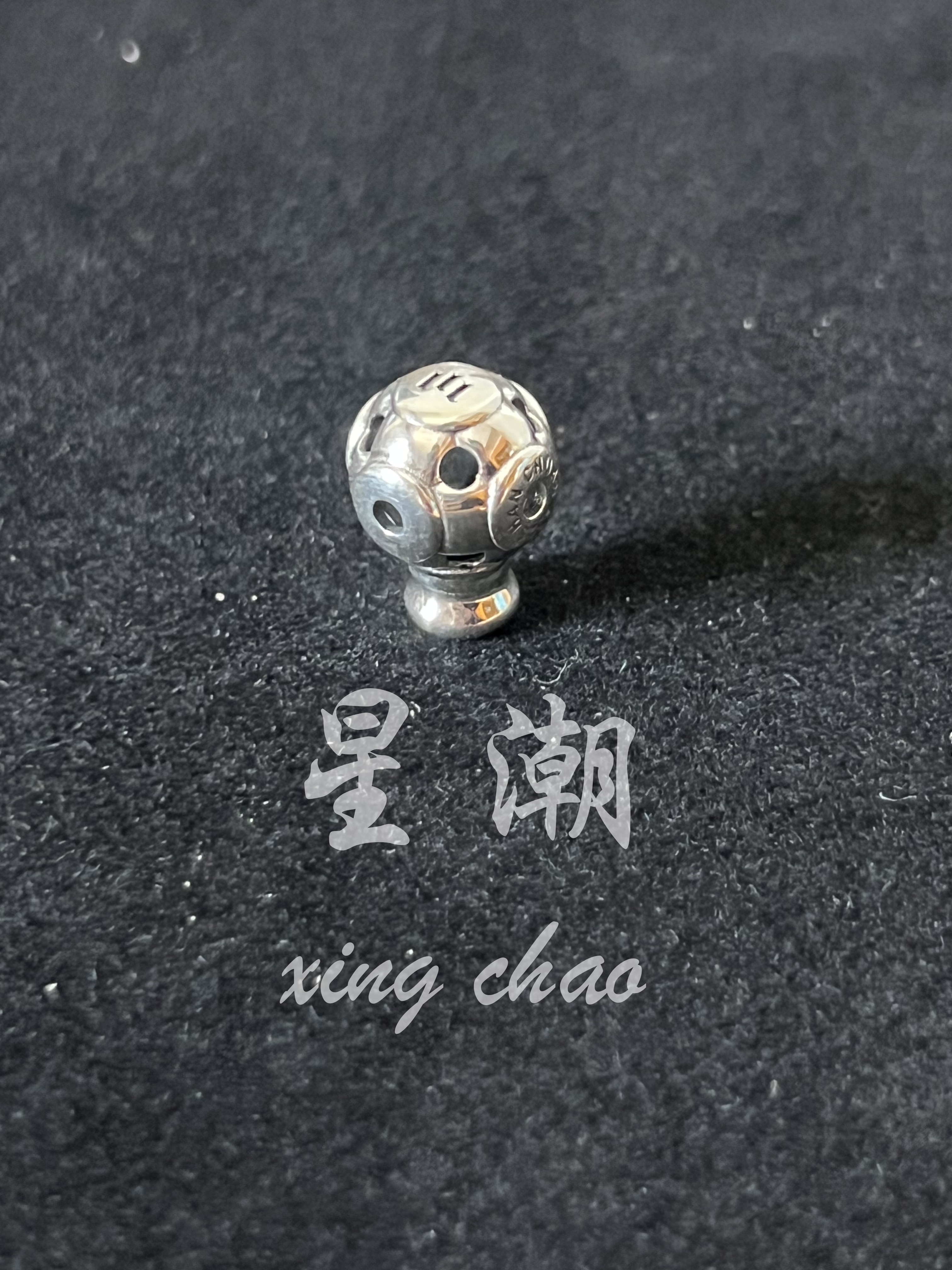 925银银制品 925银 银色福禄三通12mm