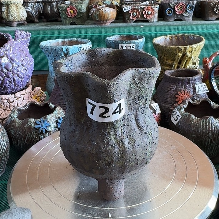 内口8高13粗陶手工