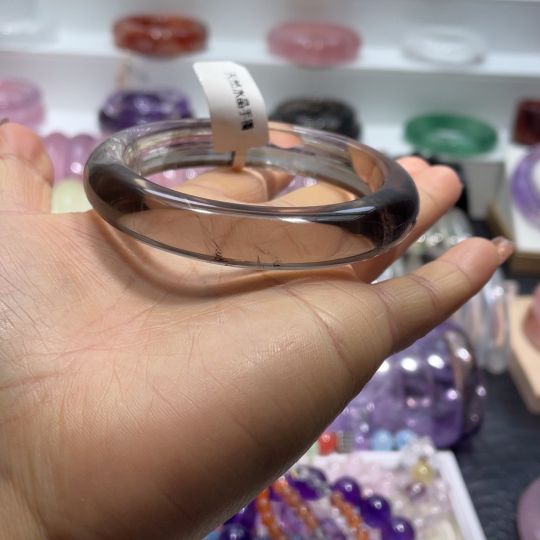 水晶手镯56圈口26号未镶嵌