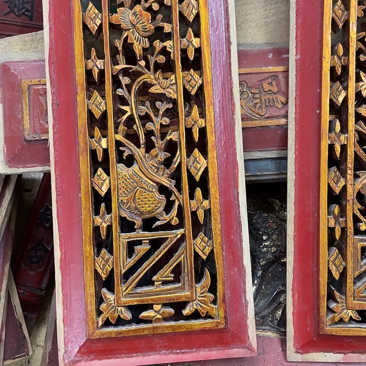 梦***作香榧木老木雕花板老木雕花板