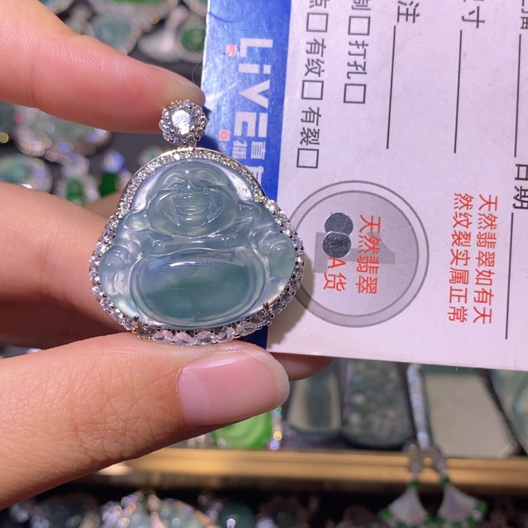 翡翠未镶嵌颈饰天然