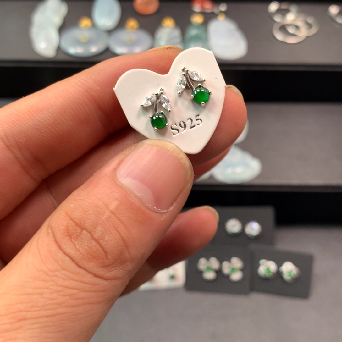 翡翠银S925镶嵌戒指17