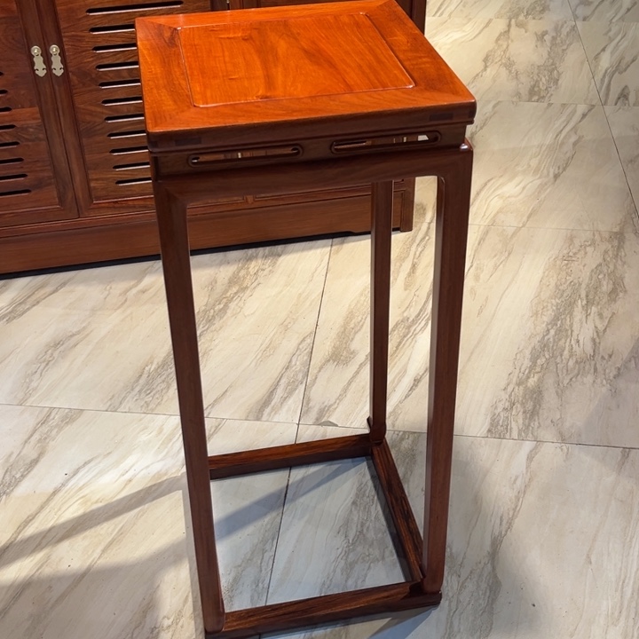 紫檀木类书柜西*缅甸花梨木花架一个86