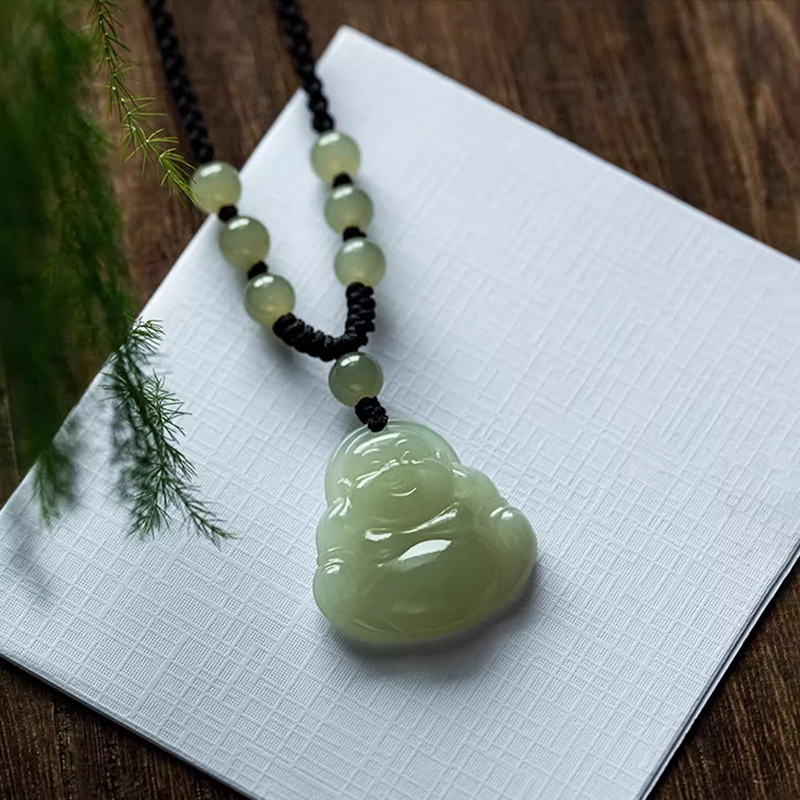 非金属玻璃吊坠 七夕礼物弥勒佛大肚佛吊坠女款佛公项链观音男款