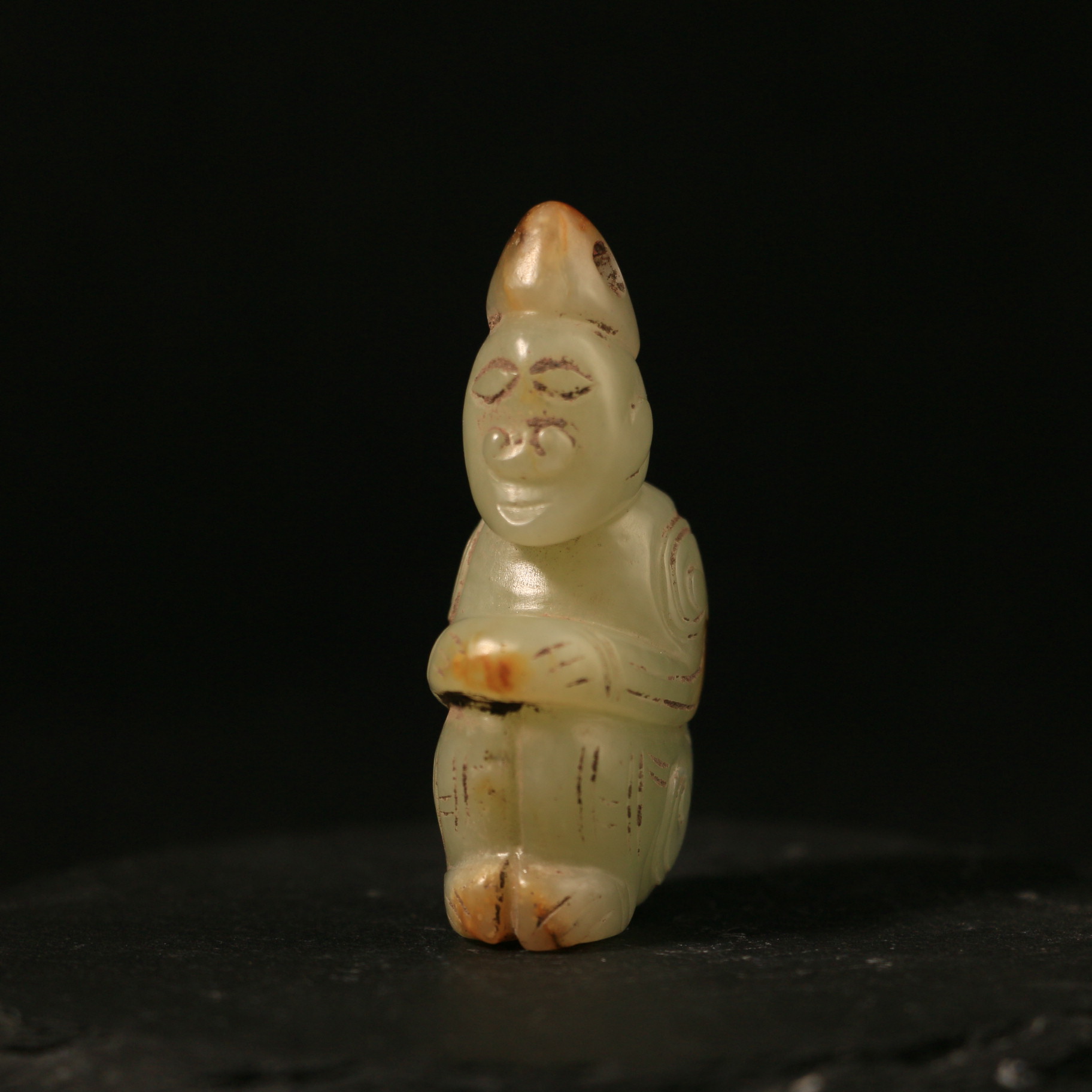 Z8  明 青白玉人物吊坠