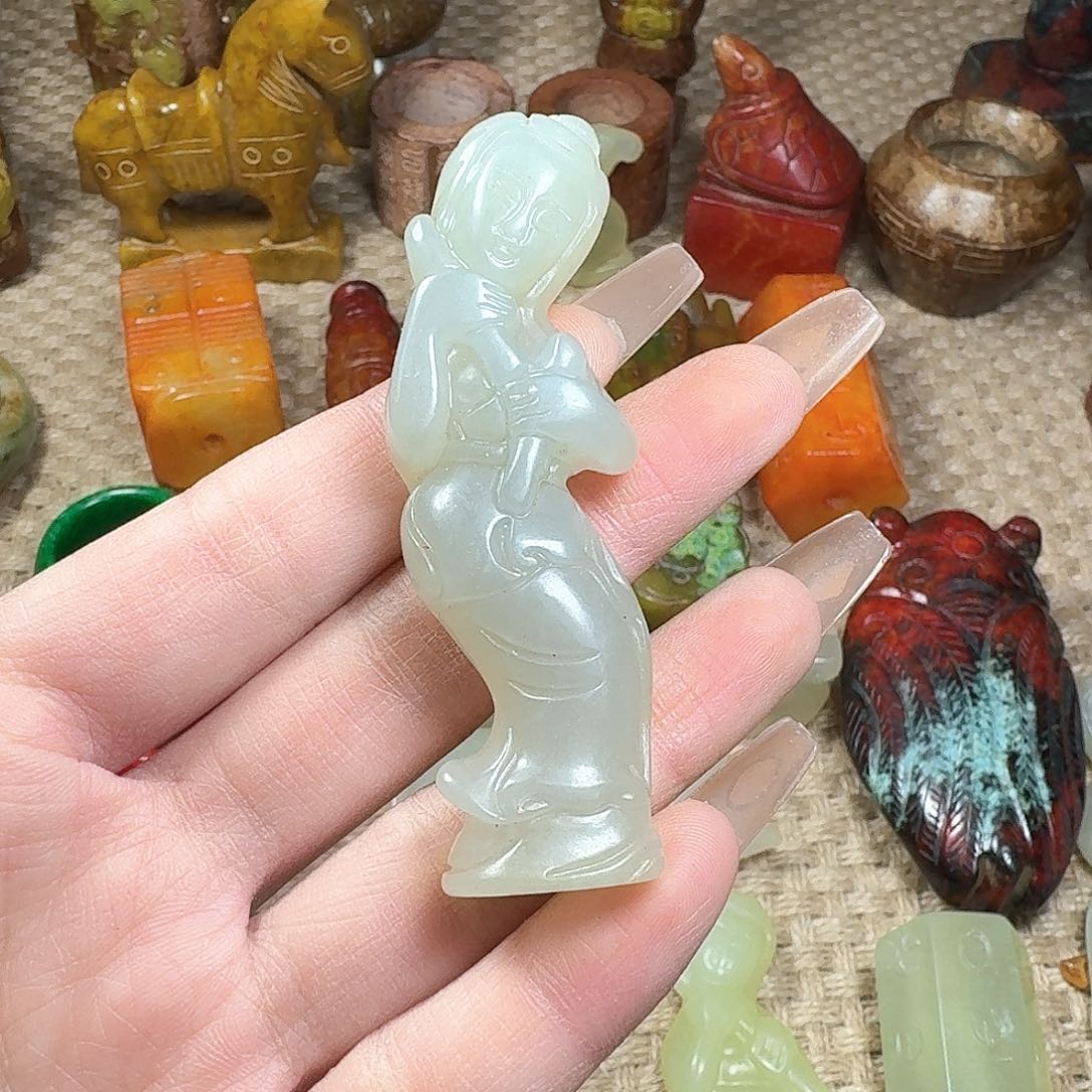白玉菩提吊坠挂件