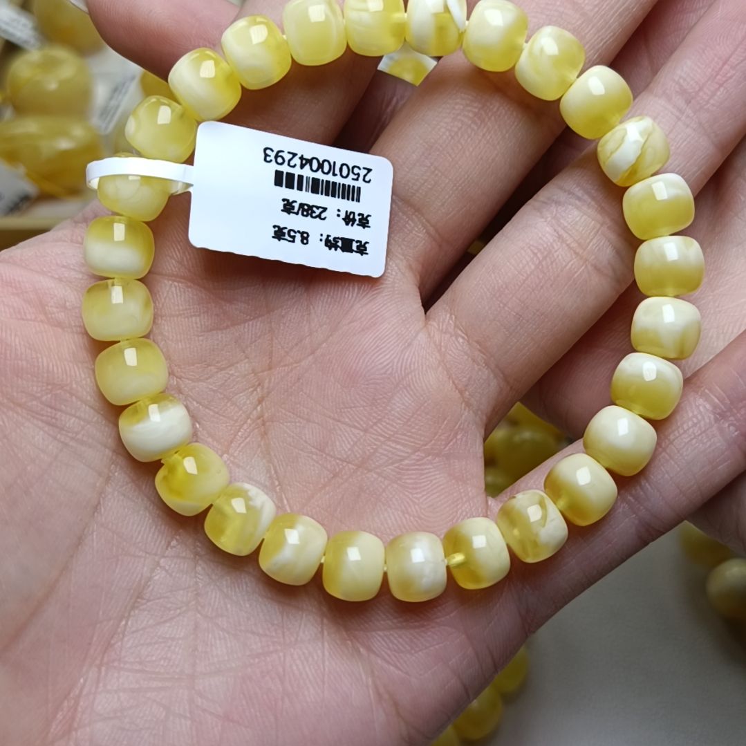 【闪购商品】蜜蜡手串未镶嵌8+老型蜜蜡天然俄料