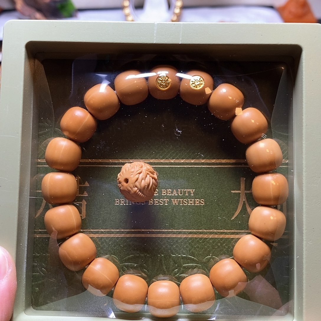 猴头核桃手串双18k金标手工柔光老邢12左右全品261号