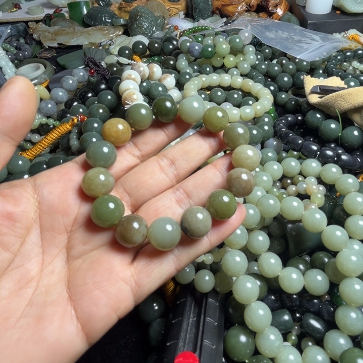 和田玉手串未镶嵌14