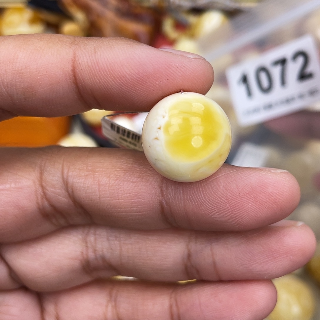 蜜蜡未镶嵌珠宝奇石粉水线16.2糖心蛋