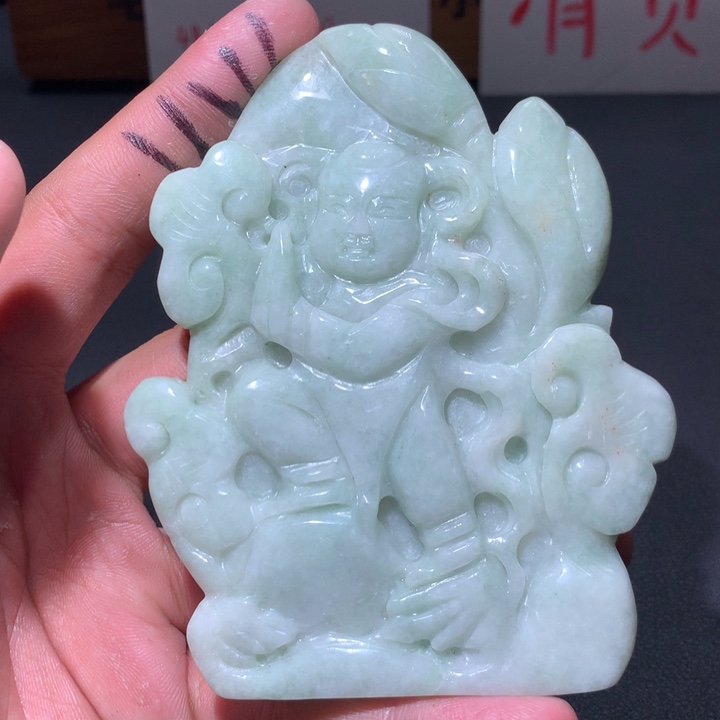 翡翠未镶嵌颈饰保真天然a货翡翠