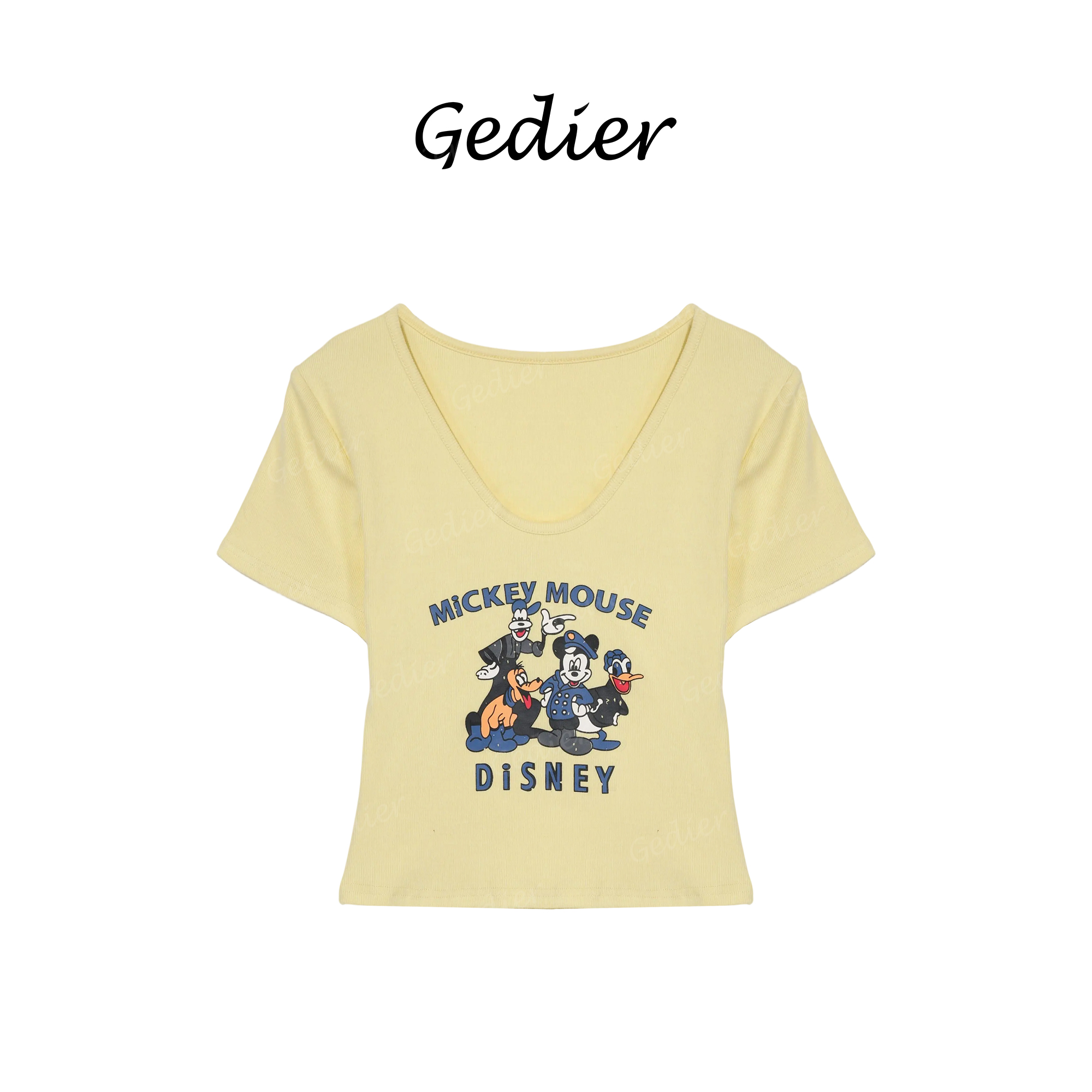 【歌蒂尔】“柠檬草” 2025夏季欧若风卡通印花短袖女士T恤 TG520165Y