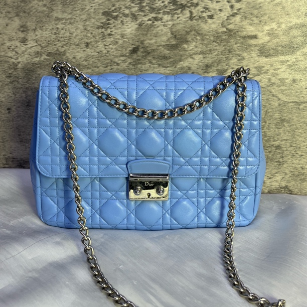 95新 DIOR/迪奥 Dior单肩蓝色MISS链条斜挎包