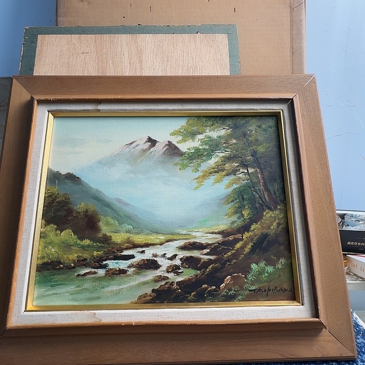 南***战中古框画有瑕疵破损已拍