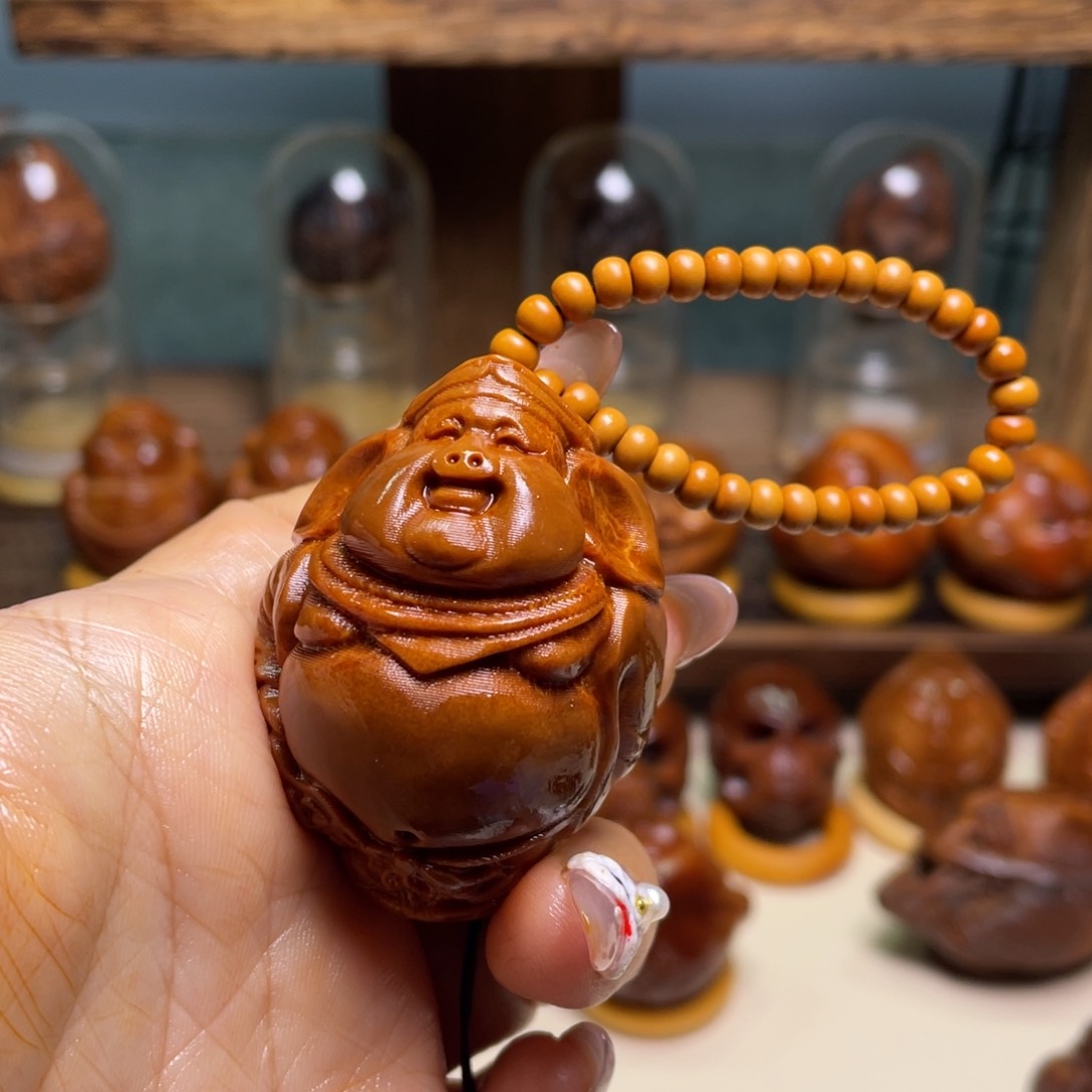 佛螺菩提吊坠茶*二师兄链子一套三点八左右