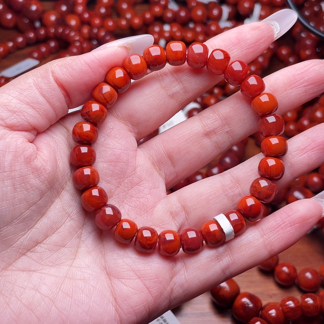 南红玛瑙未镶嵌瓦西原矿8+mm