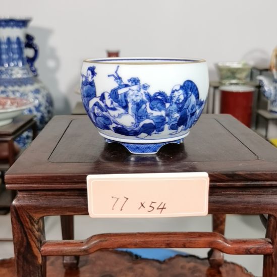 手工手绘釉盆大徳堂