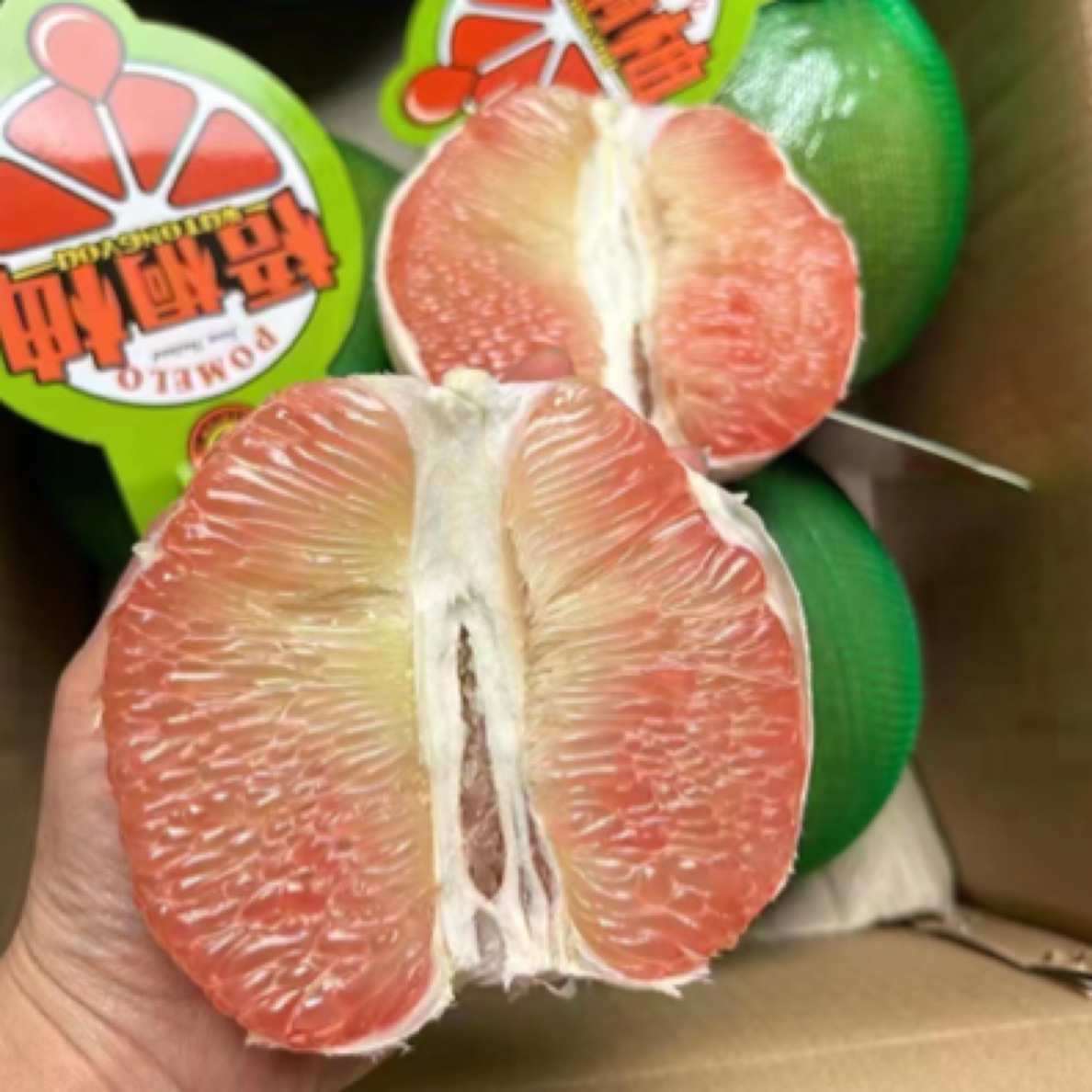 青皮红柚 肉嫩多汁，甜重约2.4～2.5斤