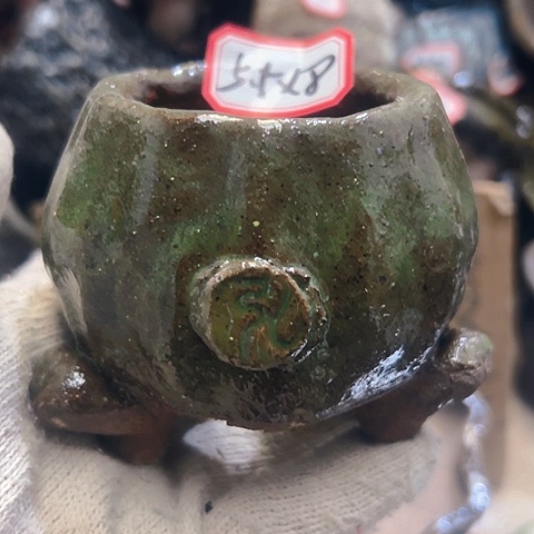 红陶粗陶花盆手工