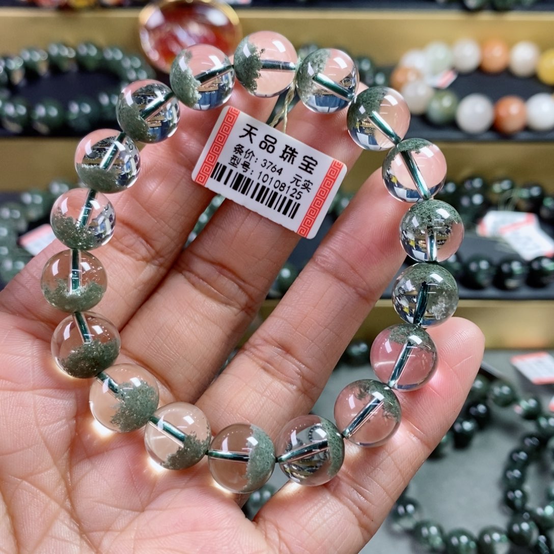 水晶手链未镶嵌风*绿幽灵手链10108125