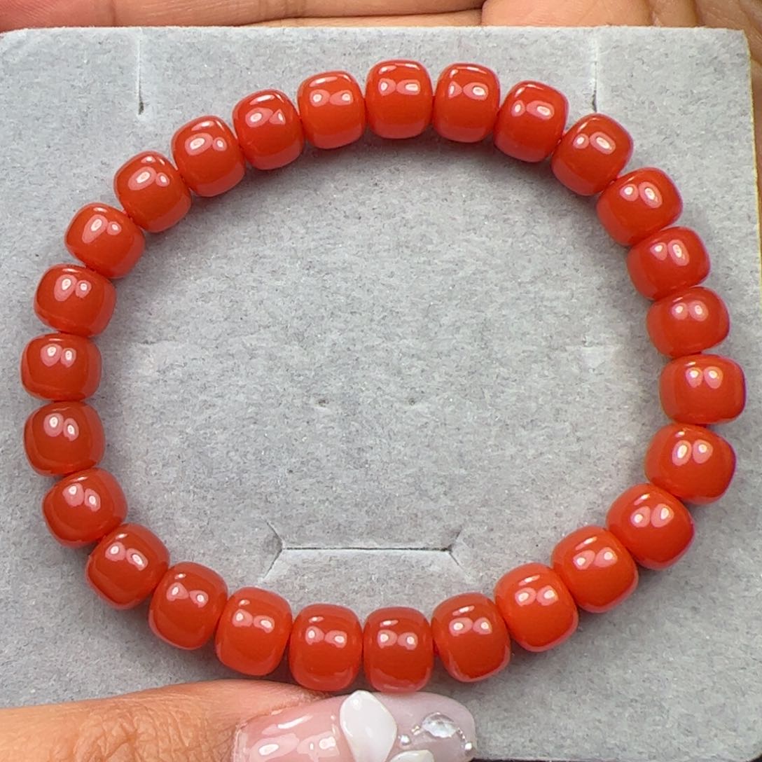 未镶嵌8+手串南红玛瑙逝***光