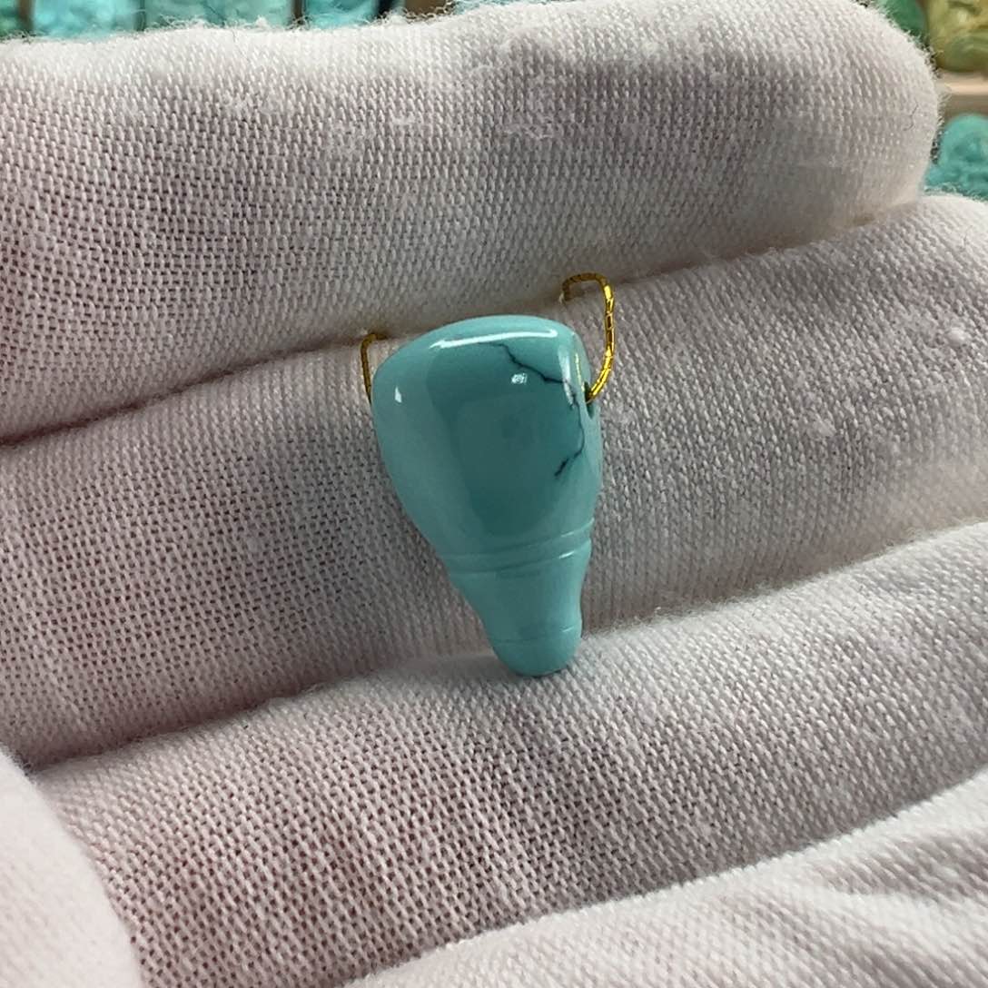 未镶嵌绿松石三通9.9mm