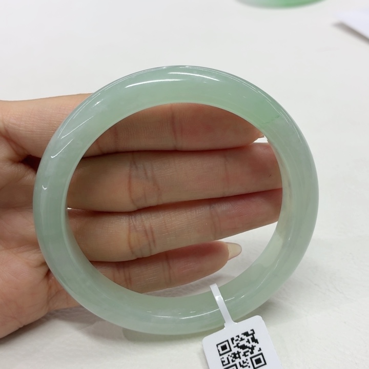 翡翠未镶嵌手镯缅甸翡翠手镯59.2大圈口