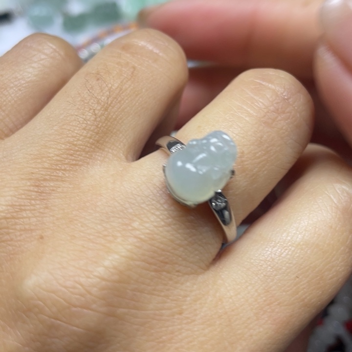 翡翠戒指银S925镶嵌57999999999