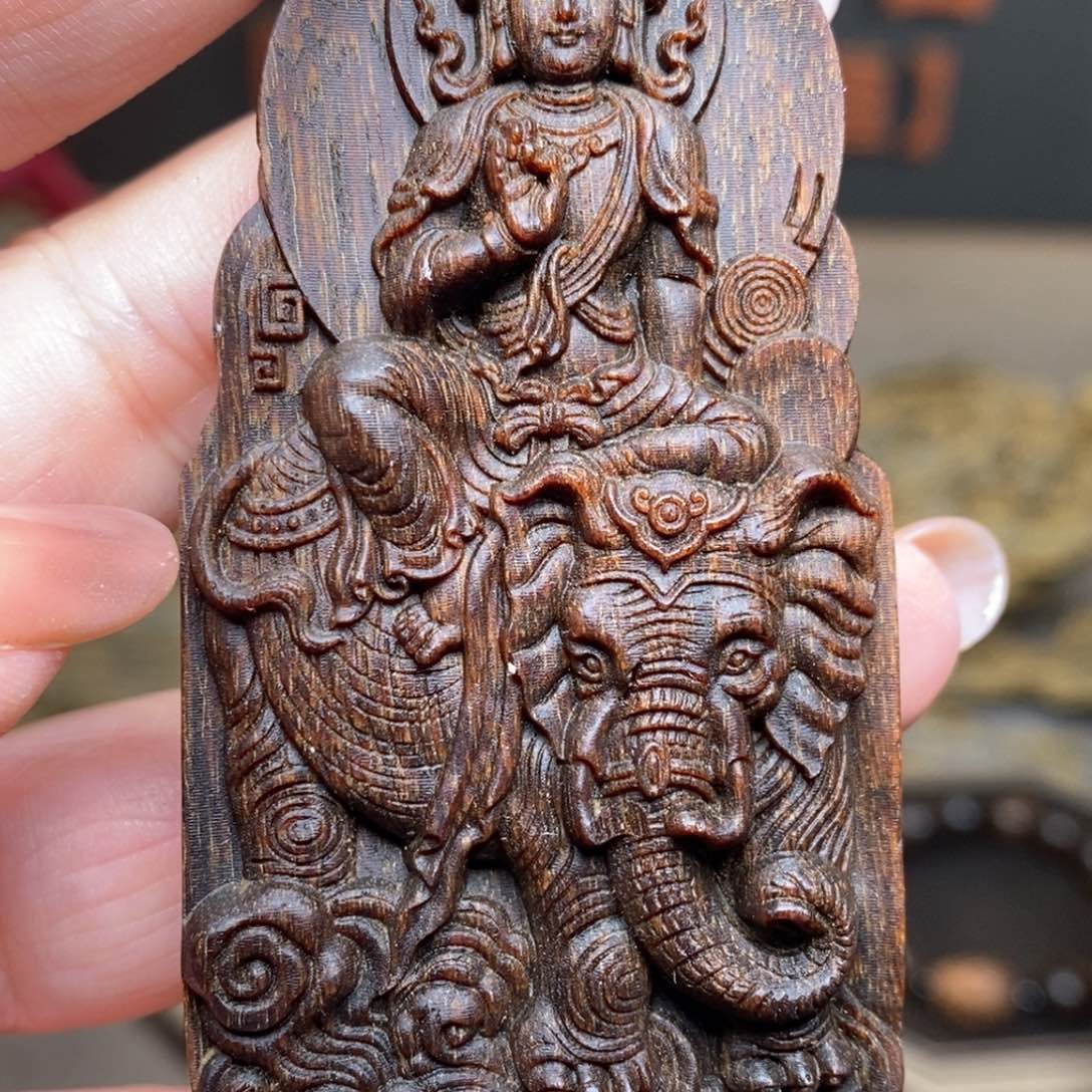 沉香木手串越南芽庄白棋楠金丝玉化帝王吊坠