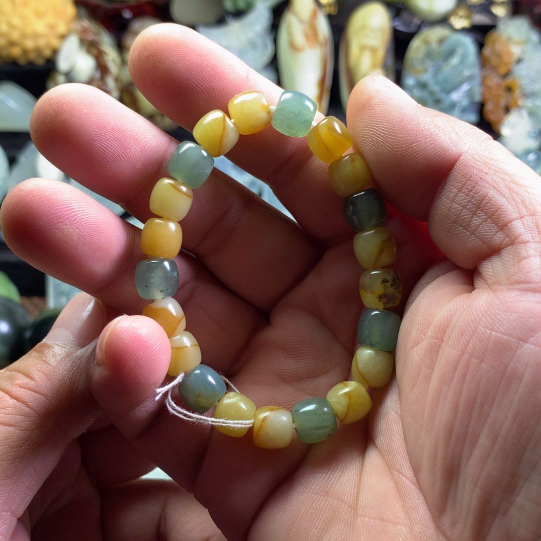 岫玉手串未镶嵌手串